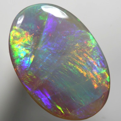 SOLID SEMI BLACK OPAL Large rainbow rolling flashes of bright fire SEE VIDEO